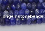 CRB1856 15.5 inches 4*6mm faceted rondelle sodalite beads