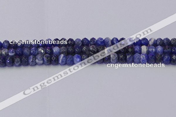 CRB1857 15.5 inches 5*8mm faceted rondelle sodalite beads