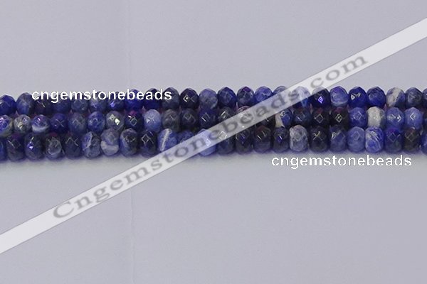 CRB1858 15.5 inches 6*10mm faceted rondelle sodalite beads