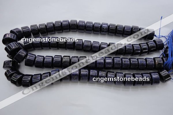 CRB186 15.5 inches 10*16mm rondelle blue dumortierite beads