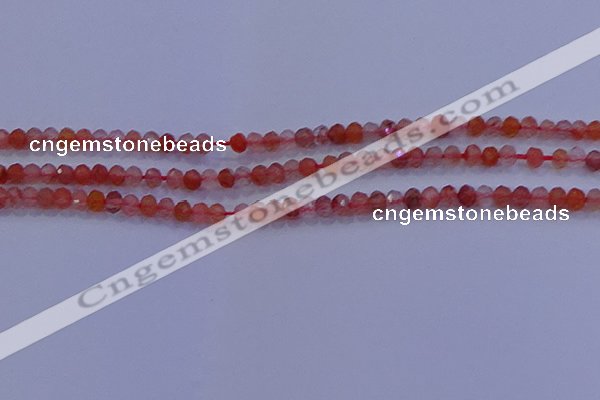 CRB1860 15.5 inches 2*3mm faceted rondelle south red agate beads