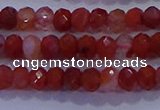 CRB1861 15.5 inches 2.5*4mm faceted rondelle south red agate beads