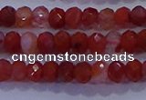 CRB1861 15.5 inches 2.5*4mm faceted rondelle south red agate beads