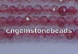 CRB1863 15.5 inches 2*3mm faceted rondelle strawberry quartz beads