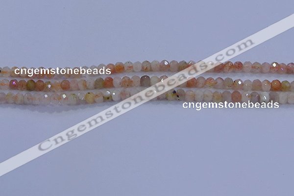 CRB1869 15.5 inches 2*3mm faceted rondelle sunstone beads