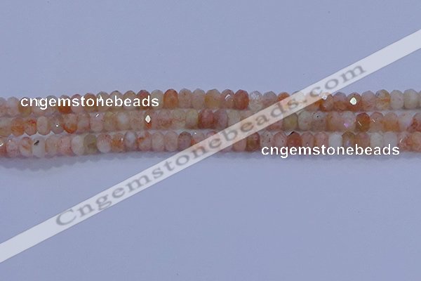 CRB1870 15.5 inches 2.5*4mm faceted rondelle sunstone beads