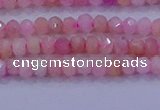 CRB1875 15.5 inches 2*3mm faceted rondelle pink opal beads