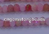 CRB1876 15.5 inches 2.5*4mm faceted rondelle pink opal beads