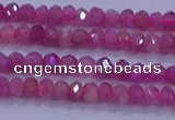 CRB1878 15.5 inches 2*3mm faceted rondelle red tourmaline beads