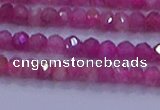 CRB1879 15.5 inches 2.5*4mm faceted rondelle red tourmaline beads