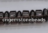 CRB188 15.5 inches 6*16mm – 10*16mm rondelle smoky quartz beads