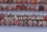 CRB1881 15.5 inches 2*3mm faceted rondelle rhodochrosite beads