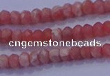 CRB1884 15.5 inches 2*3mm faceted rondelle rhodochrosite beads