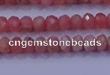 CRB1885 15.5 inches 2.5*4mm faceted rondelle rhodochrosite beads