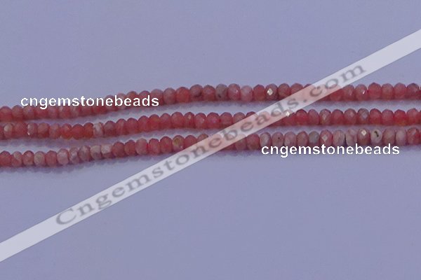 CRB1885 15.5 inches 2.5*4mm faceted rondelle rhodochrosite beads