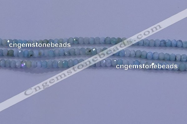 CRB1895 15.5 inches 3*5mm faceted rondelle larimar beads