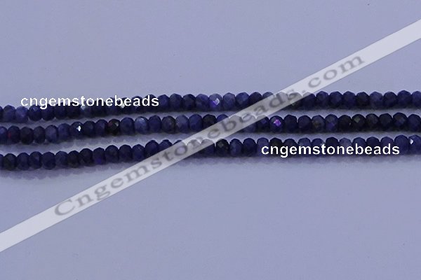 CRB1904 15.5 inches 2.5*4mm faceted rondelle sapphire beads