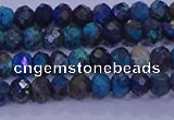 CRB1907 15.5 inches 2.5*4mm faceted rondelle chrysocolla & turquoise beads