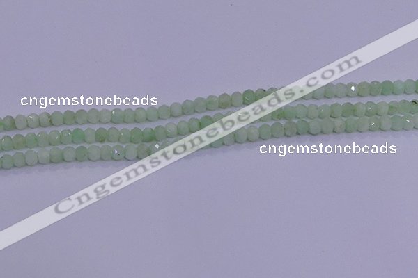 CRB1913 15.5 inches 2.5*4mm faceted rondelle green opal beads