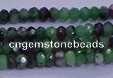 CRB1924 15.5 inches 2*3mm faceted rondelle ruby zoisite beads