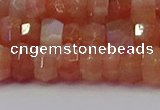 CRB1931 15.5 inches 5*8mm faceted rondelle sunstone beads