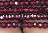 CRB1938 15.5 inches 2*3mm faceted rondelle red garnet gemstone beads