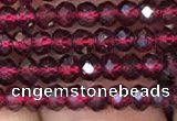 CRB1939 15.5 inches 2.5*4mm faceted rondelle red garnet gemstone beads