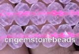 CRB1941 15.5 inches 6*8mm faceted rondelle rose quartz beads