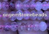 CRB1955 15.5 inches 3.5*5mm faceted rondelle strawberry quartz beads