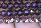 CRB1957 15.5 inches 3*4mm faceted rondelle smoky quartz beads