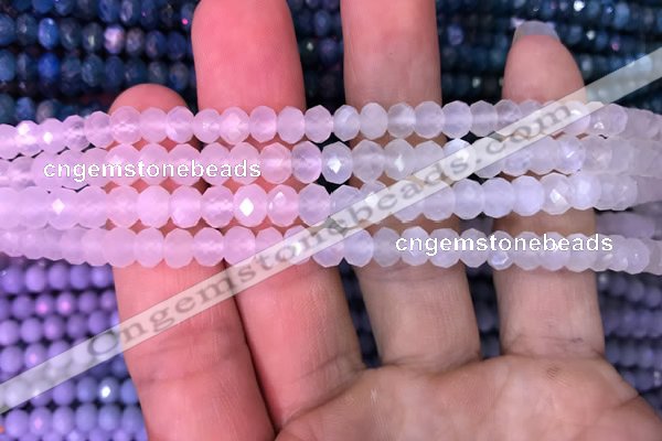 CRB1962 15.5 inches 4*6mm faceted rondelle white moonstone beads