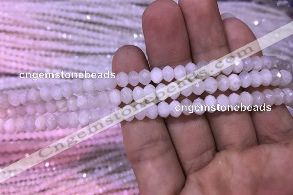 CRB1966 15.5 inches 4*6mm faceted rondelle white moonstone beads