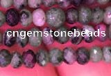 CRB1975 15.5 inches 3*4mm faceted rondelle ruby zoisite beads