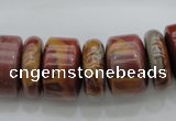 CRB198 15.5 inches 6*18mm - 13*18mm rondelle noreena jasper beads