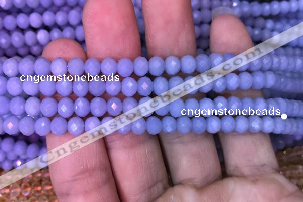 CRB1983 15.5 inches 4*6mm faceted rondelle blue angel skin gemstone beads