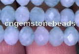 CRB1987 15.5 inches 4*6mm faceted rondelle amazonite gemstone beads