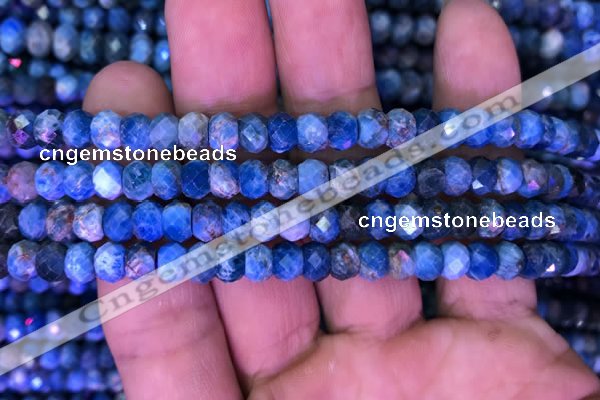 CRB1989 15.5 inches 4*6mm faceted rondelle apatite beads wholesale