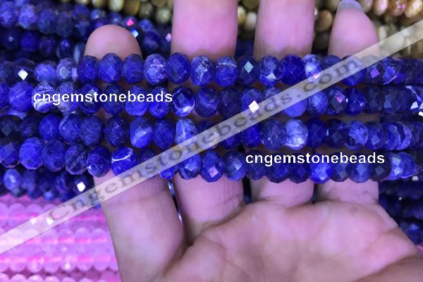 CRB1992 15.5 inches 6*8mm faceted rondelle sodalite beads