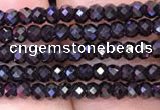 CRB1997 15.5 inches 2*3mm faceted rondelle black spinel beads