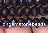 CRB1998 15.5 inches 4*6mm faceted rondelle black spinel beads