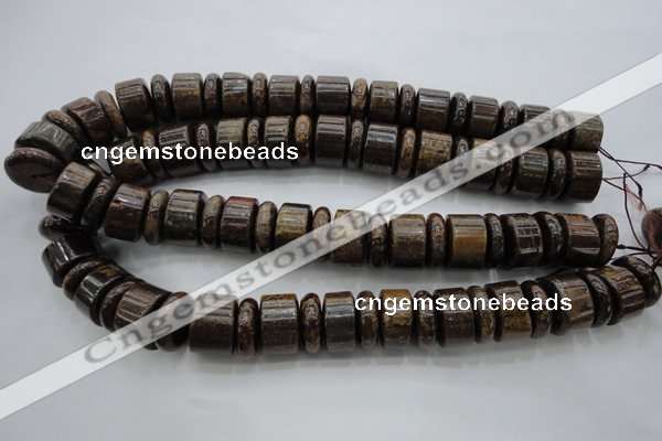 CRB200 15.5 inches 6*18mm - 13*18mm rondelle bronzite gemstone beads