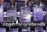 CRB2016 15.5 inches 9mm - 10mm faceted tyre amethyst beads