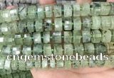 CRB2043 15.5 inches 12mm - 13mm faceted tyre prehnite beads