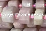 CRB2065 15.5 inches 7mm - 8mm faceted tyre kunzite gemstone beads