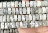 CRB2084 15.5 inches 13mm - 14mm faceted tyre grey moonstone beads