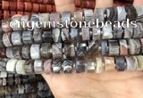 CRB2112 15.5 inches 11mm - 12mm faceted tyre Botswana agate beads