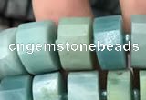 CRB2115 15.5 inches 7mm - 8mm faceted tyre amazonite beads