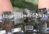 CRB2130 15.5 inches 7mm - 8mm faceted tyre labradorite gemstone beads