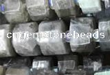 CRB2132 15.5 inches 11mm - 12mm faceted tyre labradorite gemstone beads