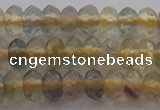 CRB214 15.5 inches 3*4mm faceted rondelle yellow fluorite beads